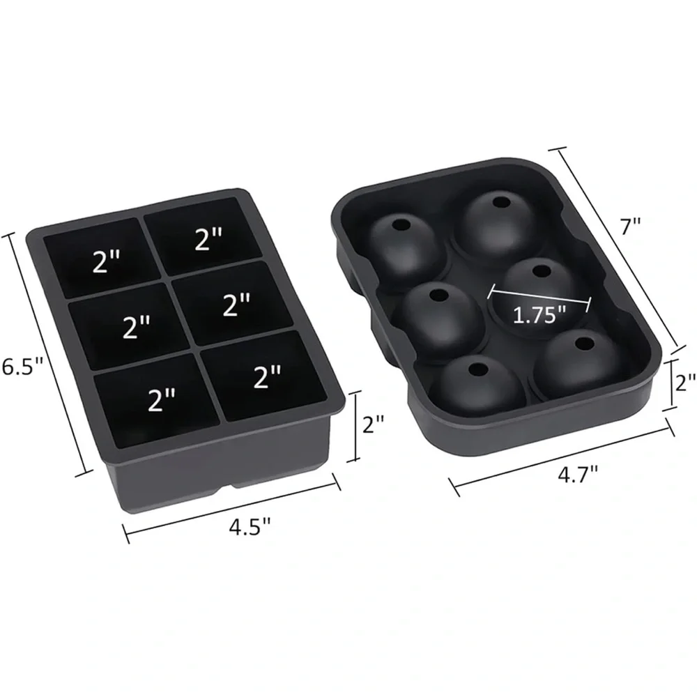 Silicone Ice Cube Trays-Sphere and Cube Brand New - Picture 3 of 3
